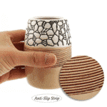 ⁦مجموعة إكسسوارات حمام من البورسلين مكونة من 4 قطع: موزع صابون، كوب، حامل فرشاة أسنان، طبق صابون - لون بيج⁩ - الصورة ⁦7⁩