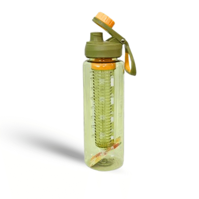 Graduated Detox Water Bottle with Infuser Chamber 1000ml-Green Color - Image 2