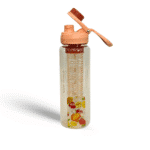 Graduated Detox Water Bottle with Infuser Chamber 1000ml-Pink Color - Image 3