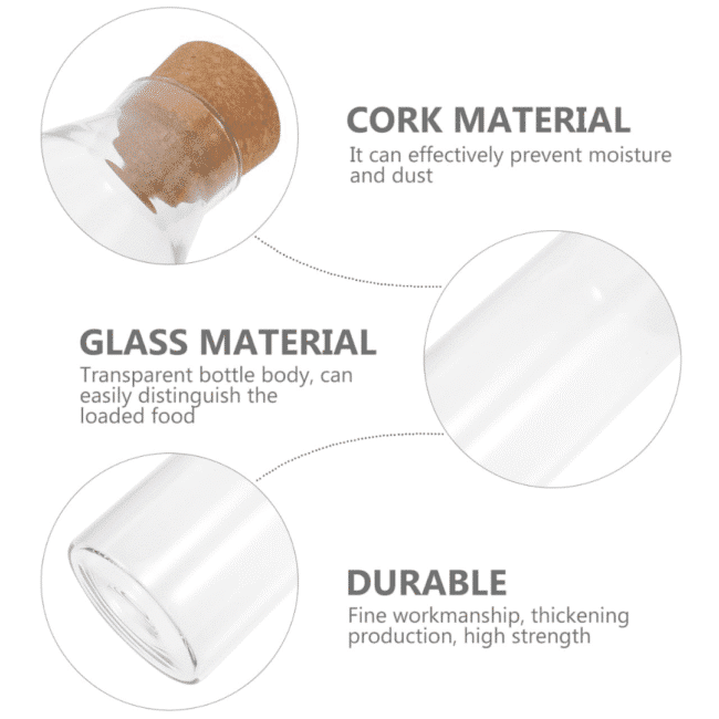 Glass Milk and Water Bottle with Cork Airtight Cover 1L - Image 4