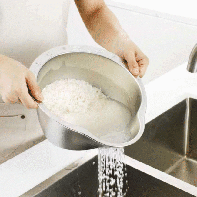 ⁦مصفاة الأرز من الفولاذ المقاوم للصدأ⁩ - الصورة ⁦3⁩