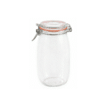 Round Clip Top Glass Jar