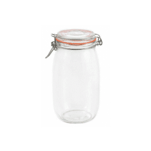 Round Clip Top Glass Jar