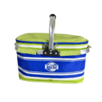 Beach Cool Thermal insulated picnic basket -Green and Blue Color - Image 3
