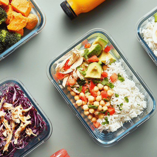 Borosilicate Glass Food Storage Containers Set with Lids Blue (1040-640-370ml)-Heat and freeze resistant - Image 4