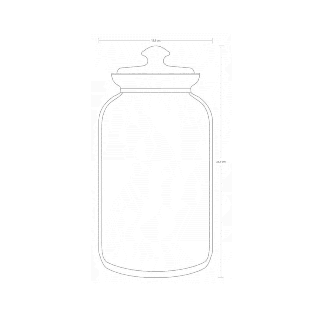 Pasabahce Glass Jar with Airtight Glass Lid Viva 2500ml-Turkey Made - Image 3