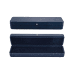 ⁦علبة هدايا للمجوهرات مخملي أزرق فاخر - حامل مستطيل لعرض السلاسل والاكسسوارات والتخزين⁩ - الصورة ⁦4⁩