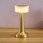 Rechargeable Portable LED Table Lamp with 3 Light Options (White ,Red, Warm) Gold - Image 8