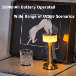 Rechargeable Portable LED Table Lamp with 3 Light Options (White ,Red, Warm) Gold - Image 3