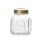 Pasabahce Square Homemade Glass Jar 500ml | Vintage Gold Lid Kitchen Canister for Jam, Pickles, Spices & Dry Goods - Image 4