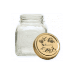 Pasabahce Square Homemade Glass Jar 500ml | Vintage Gold Lid Kitchen Canister for Jam, Pickles, Spices & Dry Goods - Image 3