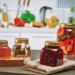 Pasabahce Square Homemade Glass Jar 500ml | Vintage Gold Lid Kitchen Canister for Jam, Pickles, Spices & Dry Goods - Image 2