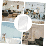 ⁦مرآة حائط أكريليك ذاتية اللصق على شكل مستطيل مع حافة مستديرة (40 × 30 سم) قطعة واحدة⁩ - الصورة ⁦4⁩