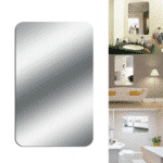 ⁦مرآة حائط أكريليك ذاتية اللصق على شكل مستطيل مع حافة مستديرة (40 × 30 سم) قطعة واحدة⁩ - الصورة ⁦2⁩