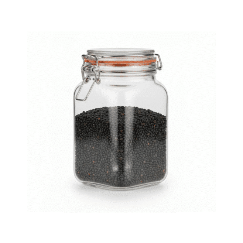 1.5L Square Glass Storage Jar