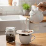 Heart-Shaped Bamboo Tea Strainer – Elegant Loose Leaf Tea Infuser with Stainless Steel Filter for Cups and Mugs - Image 3