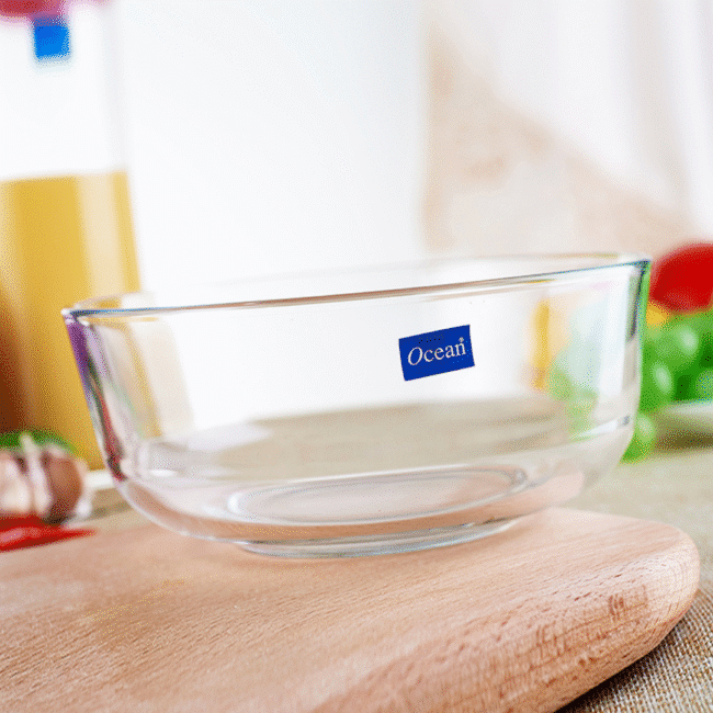 Ocean Assurance Glass Salad Bowl – 18 cm Diameter, 1100 ml Capacity, Thailand Made - Image 3