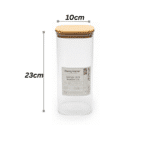 Danny Home Glass Storage Jar with Bamboo Lid – 1900 ml - Image 4