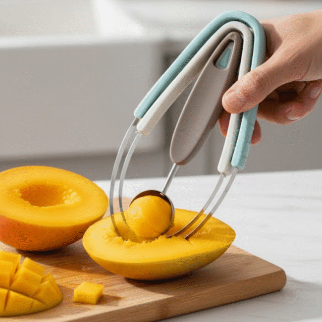 Danny Home Nesting Fruit Scoop Set of 3 – Multi-Size Fruit Scoopers for Melon, Papaya & Avocado - Image 3