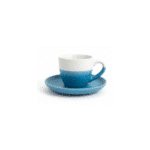 Danny Home Porcelain Coffee Cup 80ml & Saucer Set of 12 Pcs Elegant Blue & White - Image 2