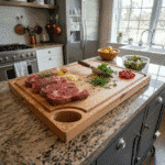 FoxiWood Professional Butcher Cutting Board with Juice Groove,(60×45×4cm) - Image 3