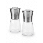 Danny Home Salt & Pepper Shaker Set – Glass and Stainless Steel Design, 170ml (2 Pieces) - Image 3