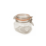 ⁦برطمان زجاجي مربع محكم الإغلاق منداني هوم– سعة 525 مل | حافظة طعام بغطاء معدني وقفل سيليكون للمطبخ⁩ - الصورة ⁦3⁩