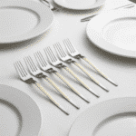 Stainless Steel Fork Set – 6-Piece 22cm Gold & Silver Dining Forks for Elegant Table Setting - Image 3