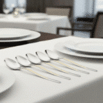 Stainless Steel Spoon Set – 6-Piece 22cm Gold & Silver Design for Elegant Dining - Image 3