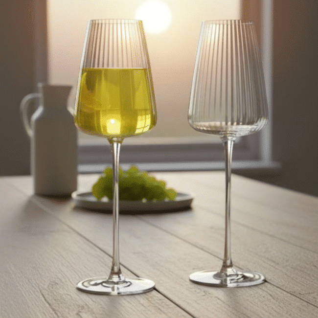 Danny Home Story Time Striped Glass Cups 325ml (Set of 2) - Image 3