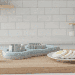 ⁦قاطِع بيض متعدد الوظائف بطول 19 سم من البلاستيك والفولاذ المقاوم للصدأ – لتقطيع البيض شرائح وأوتاد⁩ - الصورة ⁦3⁩