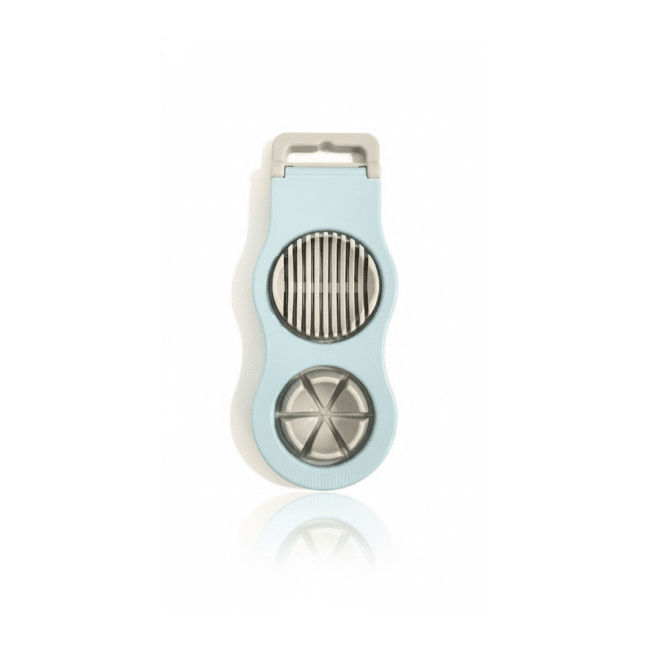 ⁦قاطِع بيض متعدد الوظائف بطول 19 سم من البلاستيك والفولاذ المقاوم للصدأ – لتقطيع البيض شرائح وأوتاد⁩ - الصورة ⁦2⁩