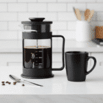 ⁦صانعة قهوة فرنش برس زجاجية فاخرة – سعة 600 مل من زجاج البوروسيليكات المقاوم للحرارة مع مكبس وفِلتر شبكي من الستانلس ستيل⁩ - الصورة ⁦2⁩