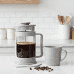 ⁦صانعة قهوة فرنش برس زجاجية فاخرة – سعة 600 مل من زجاج البوروسيليكات المقاوم للحرارة مع مكبس وفِلتر شبكي من الستانلس ستيل- رصاصي⁩ - الصورة ⁦2⁩