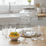 Danny Home Glass Juice Dispenser 8 Litre with Stainless Steel Tap & Metal Lid – Large Beverage Dispenser for Water, Juice, Lemonade & Parties - Image 4