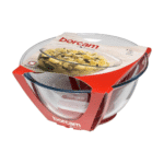 ⁦بولة زجاجية للفرن والخلط من بوركام، سعة 3000 سم مكعب (3 لتر) - مقاوم للحرارة، 26 سم - صنع في تركيا⁩ - الصورة ⁦3⁩