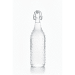 Danny Home Glass Water Bottle 1 Litre – Textured Shape Design with Swing Top Lid, Leak-Proof Airtight Glass Bottle for Water, Juice & Beverages (Reusable & Eco-Friendly) - Image 2