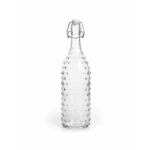 Danny Home Glass Water Bottle 1 Litre – Textured Shape Design with Swing Top Lid, Leak-Proof Airtight Glass Bottle for Water, Juice & Beverages (Reusable & Eco-Friendly) - Image 3