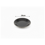 Danny Home Opal Glass Dessert Plate Set Black with Gold Edge – 7 Pieces | 1 Large 30cm Plate + 6 Small 19cm Plates (Break-Resistant) - Image 4