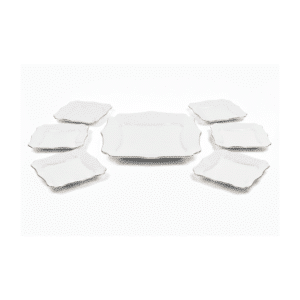 Opal Glass Square Dessert Plate