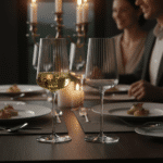 طقم كاسات عصير داني هوم سترايب بولار - عبوة من قطعتين، أكواب شفافة مضلعة سعة 390 مل مع ساق | أواني زجاجية أنيقة للعصائر والمشروبات الباردة - الصورة 2