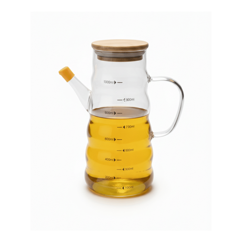 زجاجة موزع زيت زجاجية