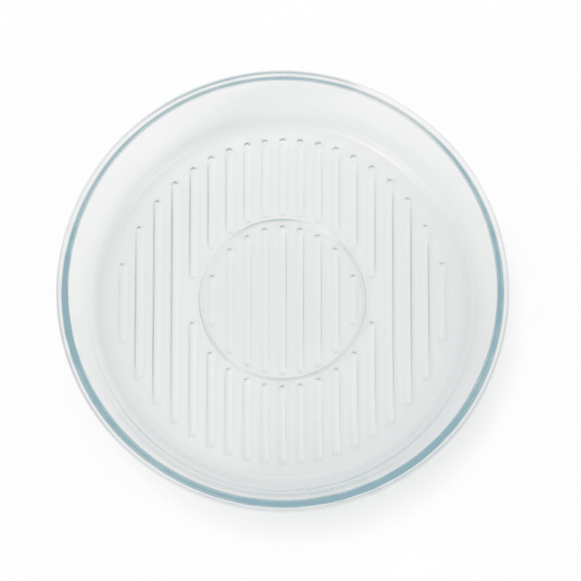 ⁦صينية شواء زجاجية دائرية من بوركام - 31 سم | 2950 مل | صنع في تركيا⁩ - الصورة ⁦2⁩