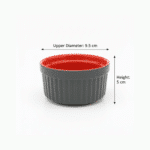 Danny Home Porcelain Cupcake Oven Bowls – Set of 3, Oven-Safe Ceramic Ramekins for Baking Cupcakes, Desserts & Individual Servings - Image 2