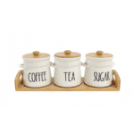 مجموعة برطمانات تخزين من البورسلين