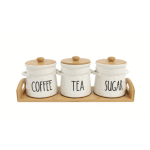 مجموعة برطمانات تخزين من البورسلين