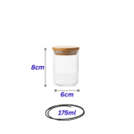 Set of 10 Glass Spice Jars with Airtight Bamboo Wooden Lids – 175ml Clear Storage Containers for Spices, Herbs & Seasonings – Kitchen Organization Jars - Image 2