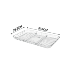 ⁦طبق تقديم زجاجي أنيق مقسم من باشاباشي، 27.6 × 16.2 سم - صينية تقديم مستطيلة شفافة مقسمة للمكسرات والوجبات الخفيفة والفواكه والمقبلات - صنع في تركيا⁩ - الصورة ⁦5⁩