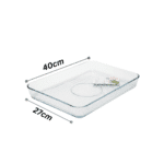 ⁦صينية شواء زجاجية مستطيلة من بوركام - (40 × 27 سم) | 3800 مل | صنع في تركيا⁩ - الصورة ⁦2⁩