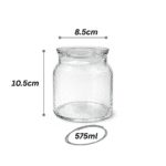 Pasabahce Kitchen Club Glass Storage Jar 575ml – Airtight Clear Glass Container with Lid, 10.5cm Height, 8.5cm Diameter – Made in Turkey - Image 3